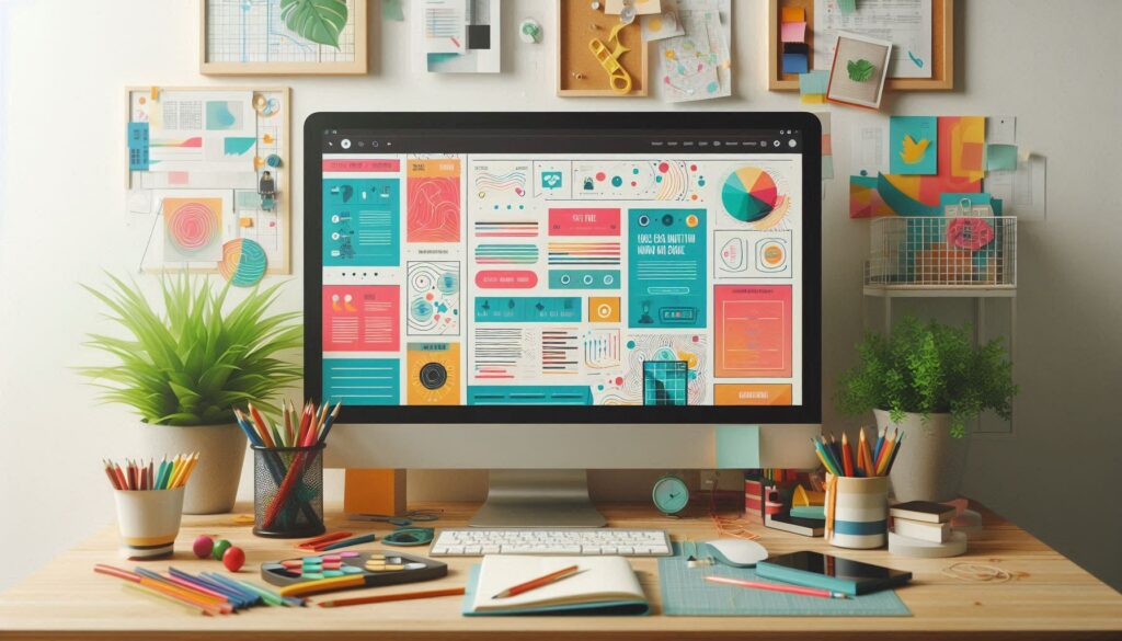 un écran posé sur une table qui affiche un site web